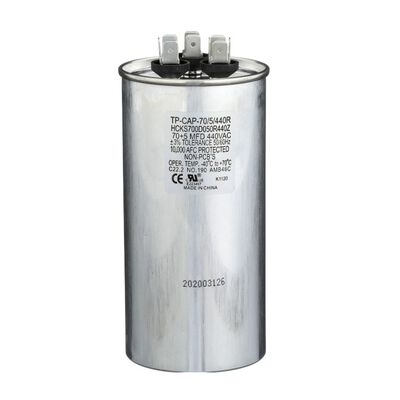 Tradepro TP-CAP-70/5/440R Air Conditioners Round Run Capacitor 70+5 MFD 440 Volt
