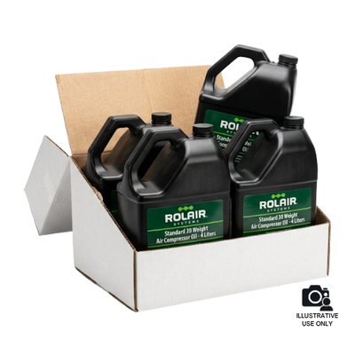 Rolair OILCOMP30W4LC Air Compressor Case Of 4 - 4L Bottles Of 30 Wt Oil