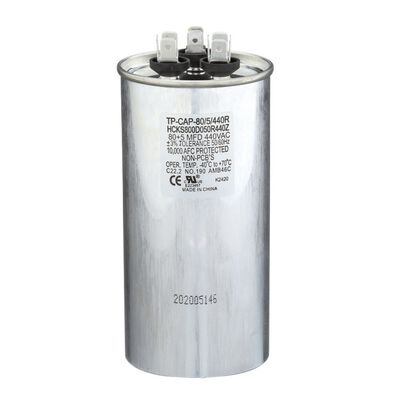 Tradepro TP-CAP-80/5/440R Air Conditioners Round Run Capacitor 80+5 MFD 440 Volt