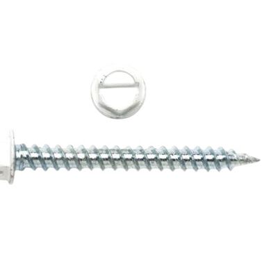 Tradepro TP-8X2TPW250 Hex Washer White Head Register Screw 8 X 2"