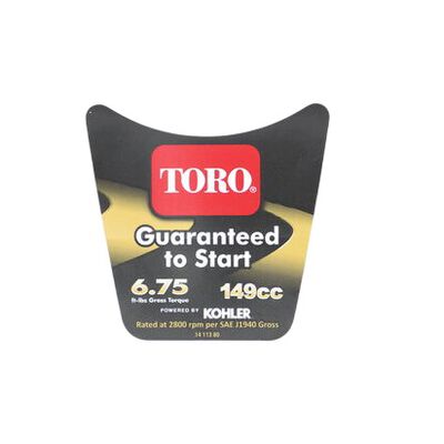 Toro 130-2361 Lawn Mower Shroud Decal