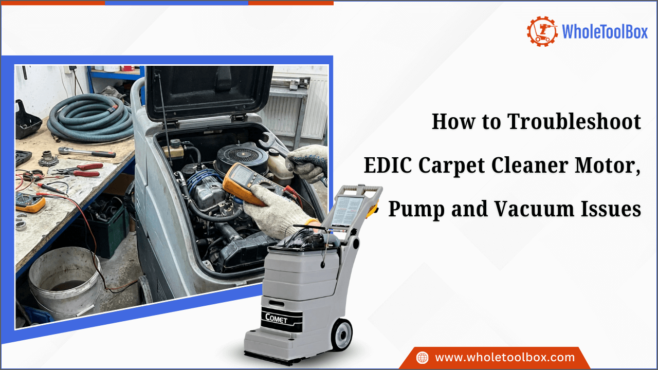 How to Troubleshoot EDIC Carpet Cleaner Motor, Pump and Vacuum Issues