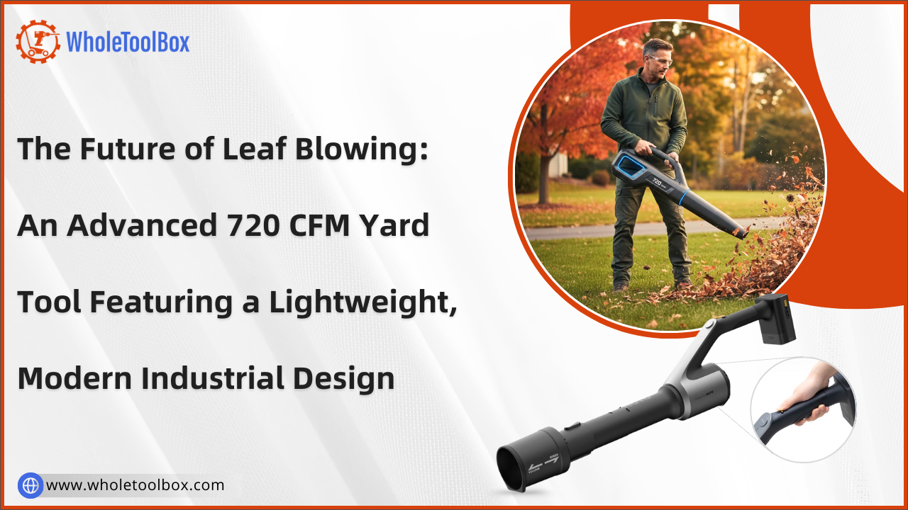The Future of Leaf Blowing: An Advanced 720 CFM Yard Tool Featuring a Lightweight, Modern Industrial Design