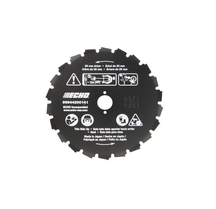 Echo 99944200141 22-Tooth Trimmer Clearing Saw Blade 8" DIA 25Mm Arbor