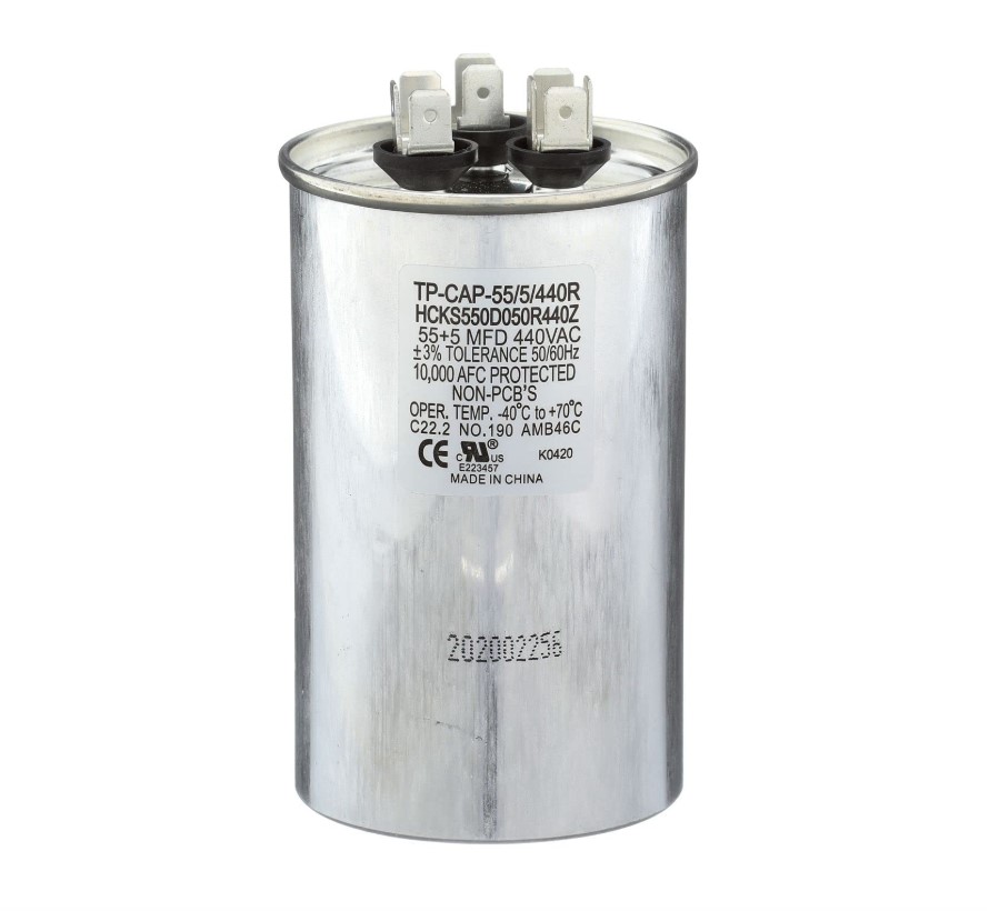 Tradepro TP-CAP-55/5/440R Air Conditioners Round Run Capacitor 55+5 MFD 440 Volt