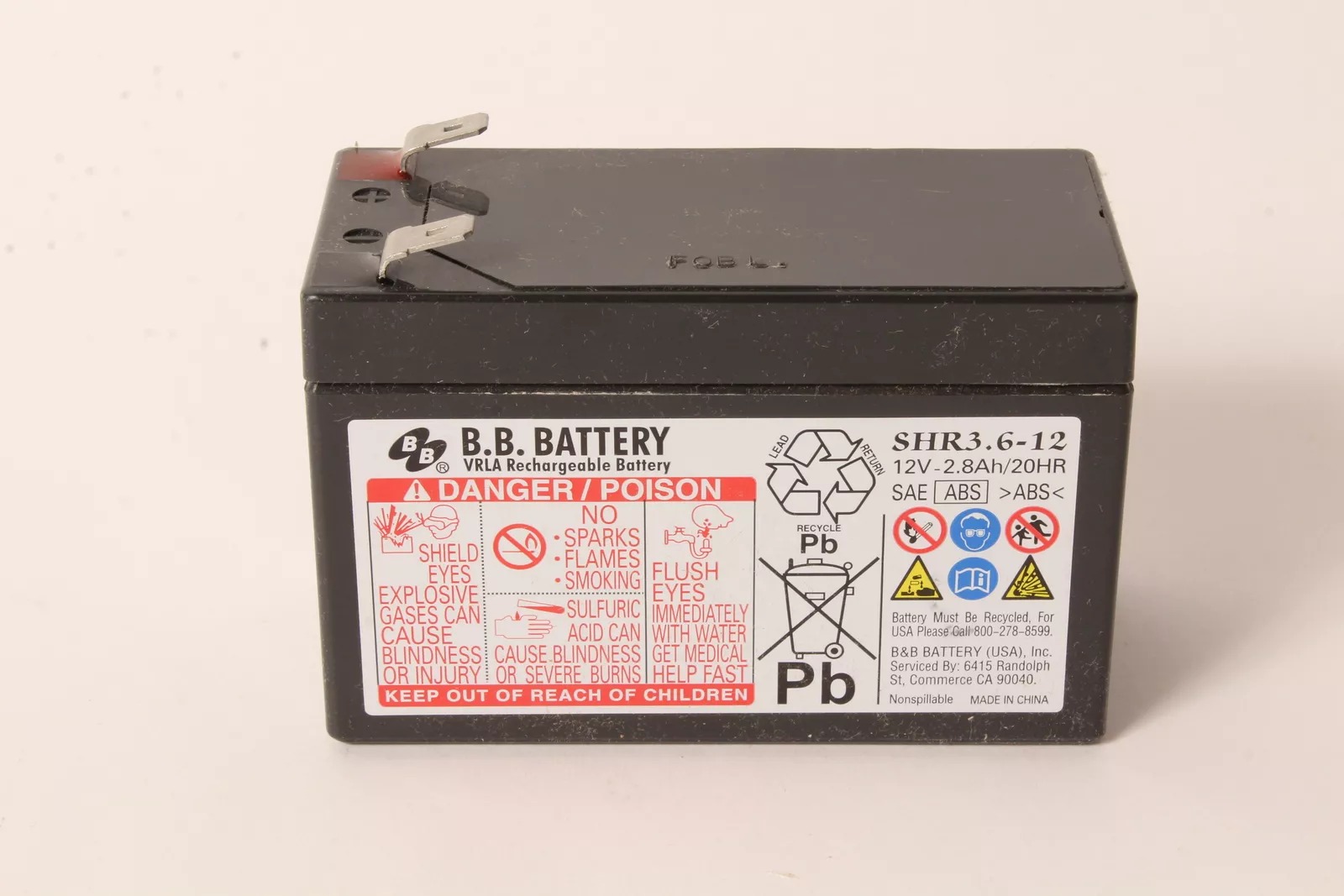 Honda 31500-VH7-801 Lawn Mower Battery Assembly MSDS