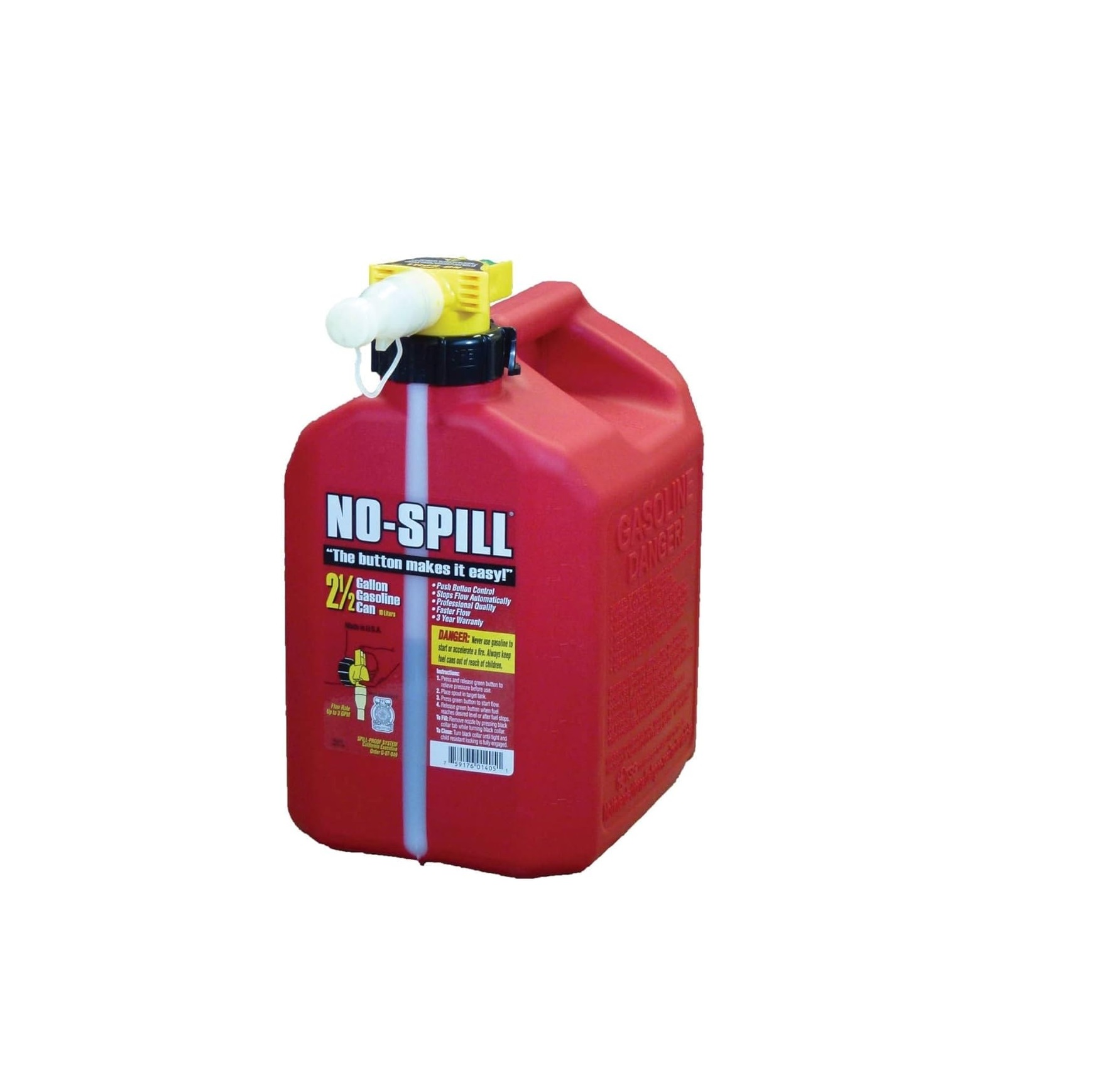 Honda 06176-1405-C6 Lawn Mower No-Spill Gas Container Can 2.5-Gallon