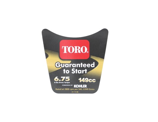 Toro 130-2361 Lawn Mower Shroud Decal